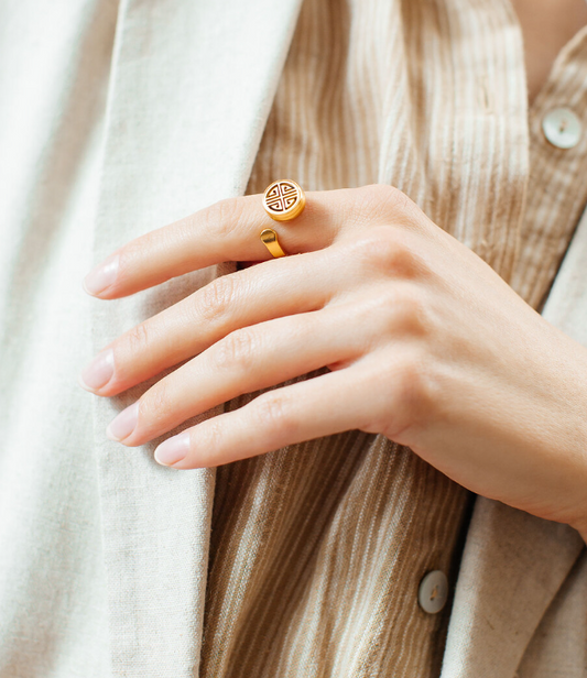 Duftende Ring "OVERFLOD" Gullbelagt