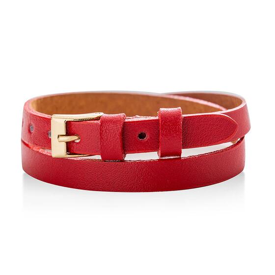 Armbåndsreim med gullspenne- RØD