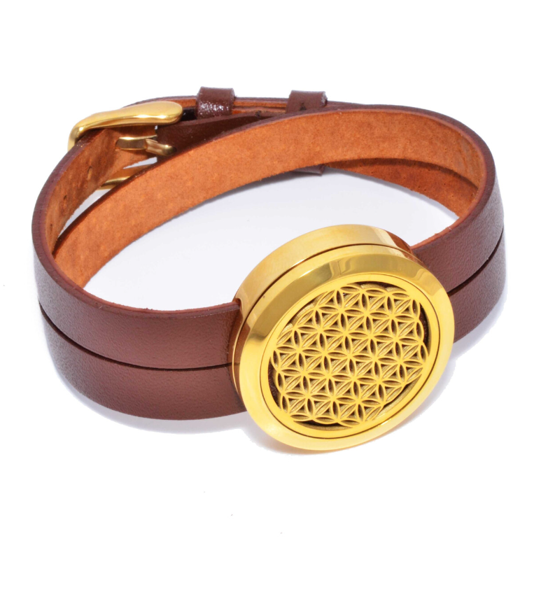 Duftende gullarmbånd "FLOWER OF LIFE"