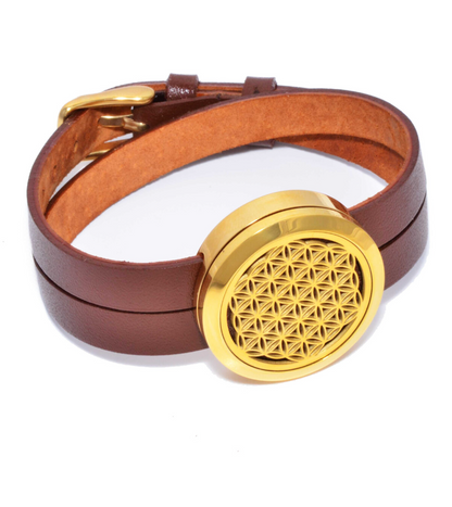 Duftende gullarmbånd "FLOWER OF LIFE"