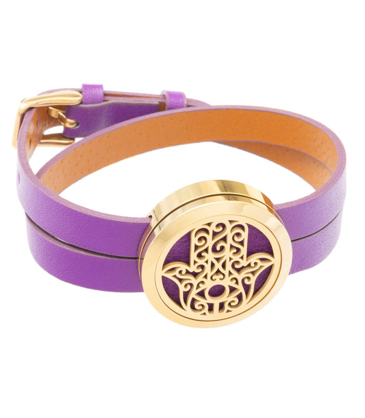 Armbåndsreim med gullspenne- LILLA